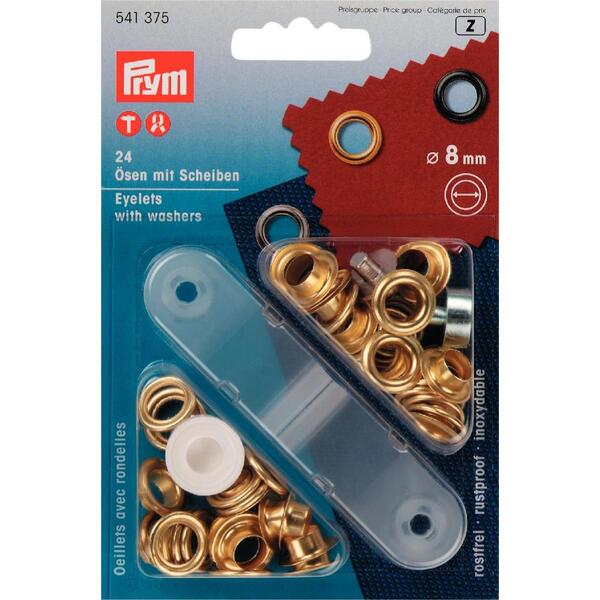 Maljer 24 stk  8 mm gull